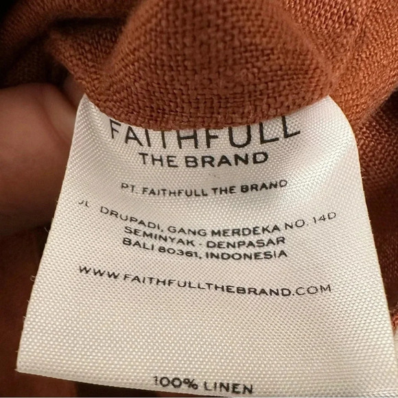 FAITHFULL The Brand NWOT Jamais Wrap Top in Chestnut small - Picture 5 of 6